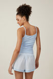 Woven Sleep Short With Lace Trim, MARIE GINGHAM BLUE - alternate image 3
