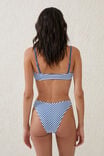 Straight Neck Crop Bikini Top, SPRING BLUE CRINKLE STRIPE - alternate image 3