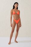 Slider Triangle Bikini Top, VIBRANT ORANGE CRINKLE - alternate image 4