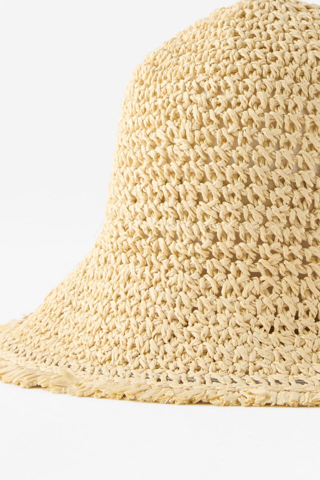 Palma Straw Hat, NATURAL