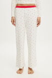Airy Soft Asia Fit Wide Leg Pant, SMOOTH MYA HEART COCONUT MILK/CHEEKY CHERRY - example image 2