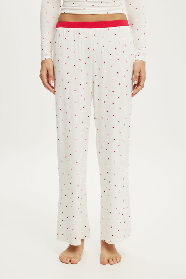 Airy Soft Asia Fit Wide Leg Pant, SMOOTH MYA HEART COCONUT MILK/CHEEKY CHERRY