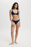 Full Bikini Bottom, DEEP BLUE METALLIC CRINKLE - alternate image 1