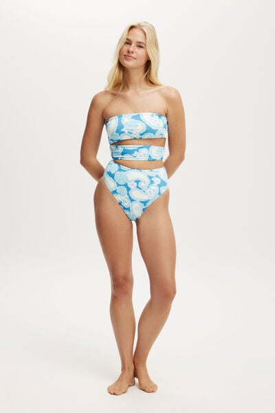 Cut Out One Piece Cheeky, KENDELLE PAISLEY BLUE