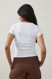 Ultra Soft Fitted Tshirt, WHITE - alternate image 3