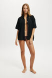 The Essential Short Sleeve Beach Shirt Asia Fit, BLACK - alternate image 4