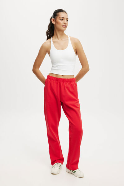 Summer Fleece Straight Leg Pant, RASPBERRY