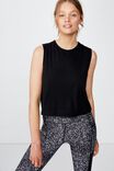 Cropped Active Muscle Tank, BLACK - example image 4