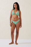 Slider Triangle Bikini Top, CACTUS GREEN STRIPE CRINKLE - alternate image 4