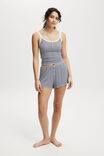 Sleepy Rib Henley Tank, NAVY/WHITE STRIPE - alternate image 4