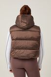 The Recycled Mother Hooded Puffer Vest 2.0, DEEP TAUPE - alternate image 3