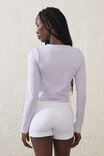 Ultra Soft Fitted Long Sleeve Top, LILAC LIGHT - alternate image 3