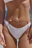 Refined High Side Brazilian Bikini Bottom, WHITE JACQUARD - alternate image 2