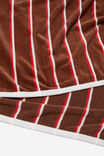 Cotton Beach Towel, POOLSIDE STRIPE BROWN RED - alternate image 2