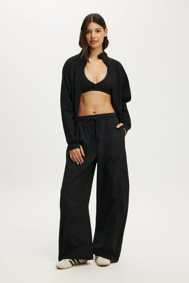 Woven Baggy Balloon Pant Asia Fit, BLACK
