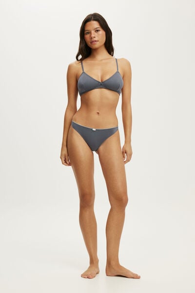 Cotton Comfy G-String, STORMWASH BLUE