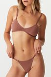 Organic Cotton Icon Tanga G String Brief, TOASTED HAZELNUT - alternate image 2