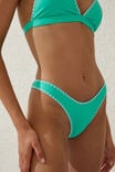Refined High Side Brazilian Bikini Bottom, FRESH GREEN/BLANKET STITCH - alternate image 2