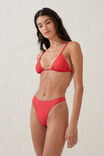 Refined High Side Thong Bikini Bottom, LOBSTER RED - alternate image 4