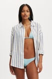 The Essential Beach Shirt, BLUE/NATURAL STRIPE - alternate image 1