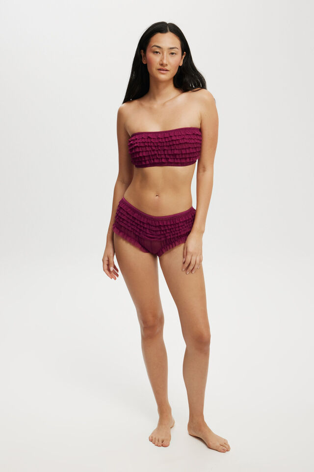 Rara Ruffle Bandeau, BOYSENBERRY