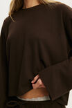 Super Soft Waffle Long Sleeve Top, TOFFEE BEAN - example image 2