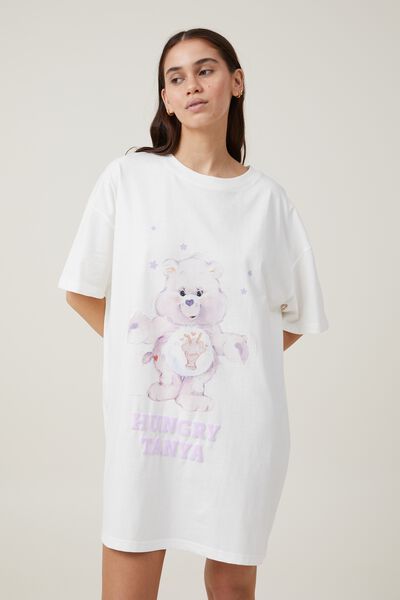License 90S T-Shirt Nightie Personalised, LCN CLC / CARE BEARS HUNGRY