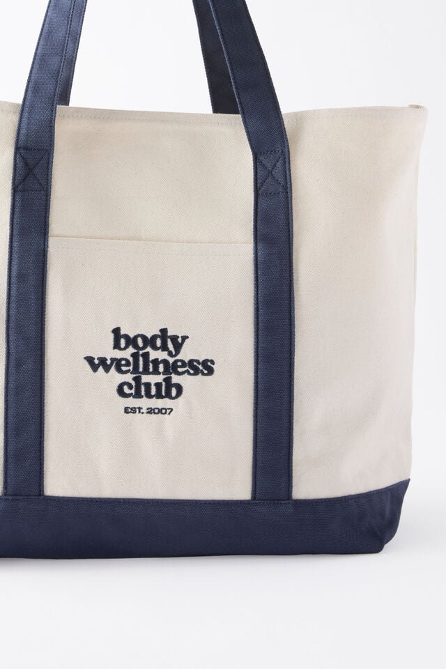 Club Tote, WHITE/NAVY