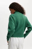 Active Knitted Zip Through Jumper, SPORTY GREEN/MALACHITE GREEN - alternate image 3
