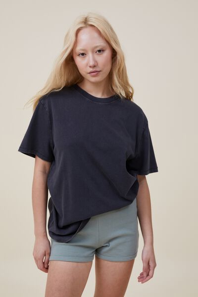 Lounge Short Sleeve T-Shirt, WASHED BLACK