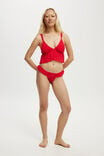 Rara Ruffle G String Brief, RASPBERRY - alternate image 1