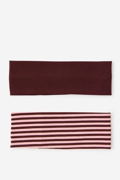 Off Duty Headband, CHESTNUT/ CERISE CRUSH