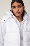 The Recycled Mother Hooded Puffer Vest 2.0, WHITE - alternate image 2