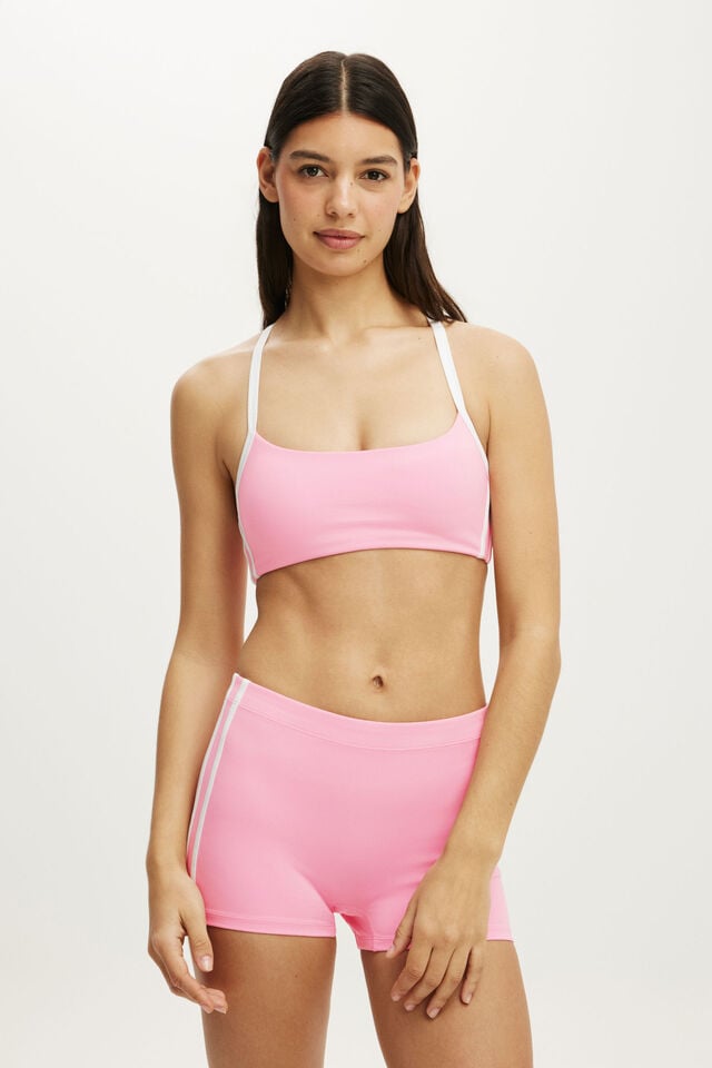 Ultra Soft Noughties Micro Short, PRISM PINK/WHITE