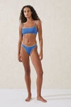 Straight Neck Crop Bikini Top, SPRING BLUE/BLANKET STITCH - alternate image 4