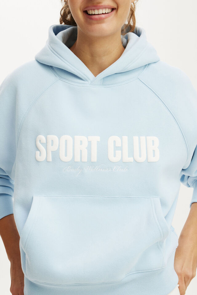 Plush Premium Graphic Raglan Hoodie, BLUE VISION/SPORT CLUB