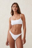 Refined High Side Brazilian Bikini Bottom, WHITE CRINKLE - alternate image 4
