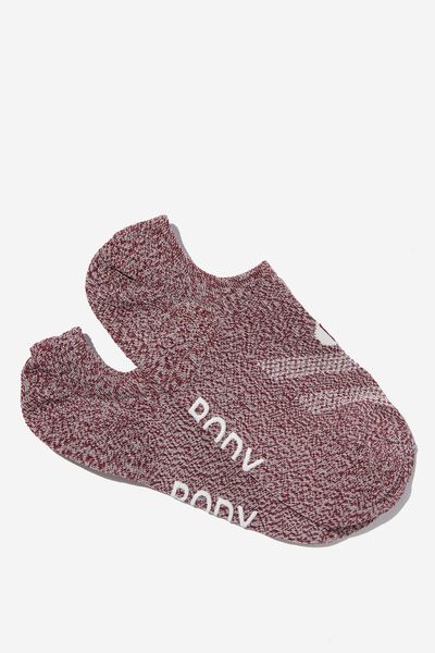 Sporty Invisible Sock, BURGUNDY