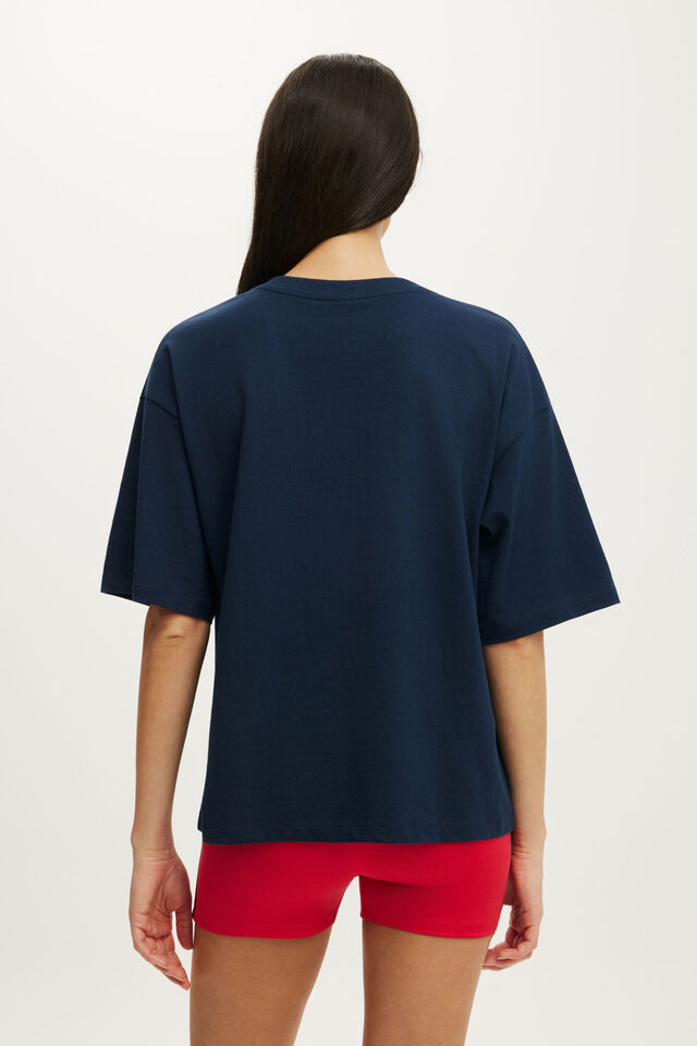 Active Graphic V-Neck Tee, PREP SPORT NAVY/RETRO