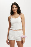 Pointelle Picot Sleep Top, COCONUT MILK - example image 1
