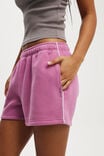 Plush Essential Gym Short, RED VIOLET/WHITE - alternate image 2