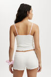 Pointelle Picot Sleep Top, COCONUT MILK - example image 3