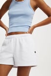 Plush Essential Gym Short, WHITE - alternate image 2