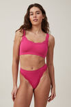 Seamless High Cut Thong Brief, (R) PINK JELLY LACE - alternate image 4