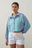 Cropped Contrast Anorak, FOREVER BLUE/SEA GLASS - alternate image 1