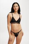 Holly Lace Tanga Cheeky Brief, BLACK - alternate image 4