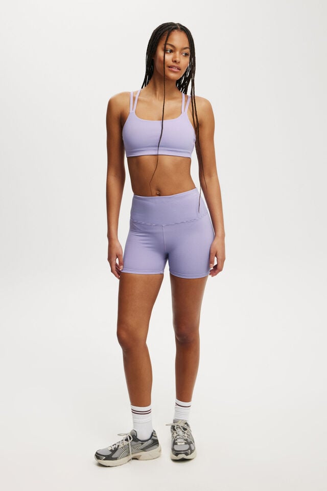 Strappy Sports Crop, PURPLE ROSE RIB