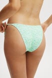 Fixed Tie Side Cheeky Bikini Bottom, GEORGETTE FLORAL GREENS - alternate image 2