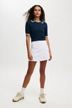 Pleated Ace Skirt, WHITE - alternate image 1