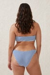 Refined High Side Brazilian Bikini Bottom, SPRING BLUE CRINKLE STRIPE - alternate image 3